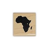 Africa Continent Silhouette Mounted Rubber Stamp #17