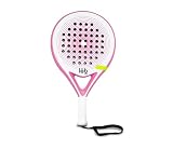 Pala de pádel infantil de fibra de carbono 3K - Rosa | Forma redonda para control | Ligera y de gran potencia | Pala Padel para niños | Pala para Niños