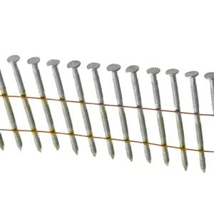 #US 3600Pcs Siding Nails 2-1/4"x.092" 15 Degree Collated Wire Coil Full Round Head