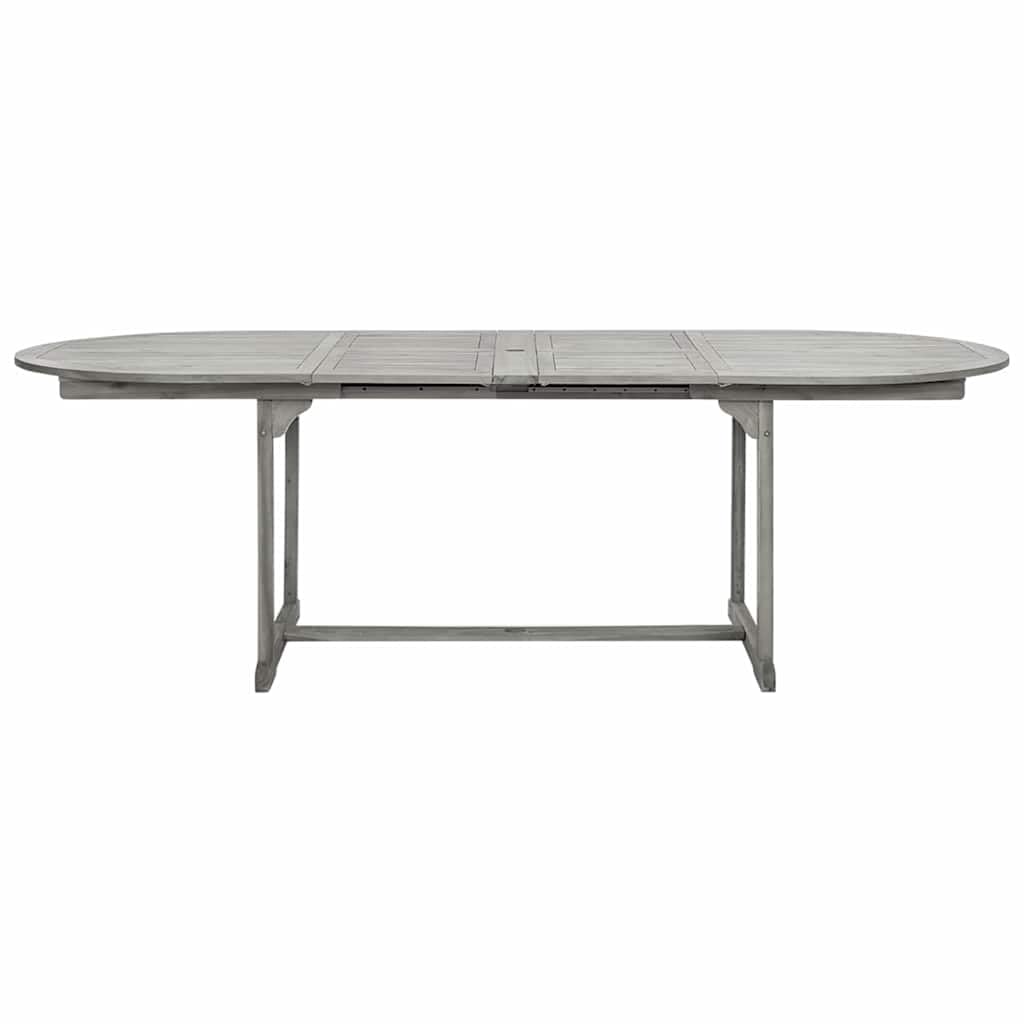 Rozsuwany stół ogrodowy z litego drewna akacjowego, (160-240) x 100 x 75 cm, drewniany stół do ogrodu, rustykalny stół dla 8-10 osób, trwały i odporny na warunki atmosferyczne