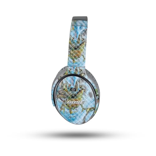 Image of MightySkins Carbon Fiber Skin Compatible with Bose QuietComfort 35 II Headphones - Island Swirl | Protective, Durable Textured Carbon Fiber Finish | Easy to Apply