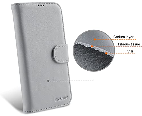 STILGUT Talis Compatible with iPhone 13 mini (5.4 Inch) Leather Case with Card Slot, Flip Cover, Wallet Case - Image 3
