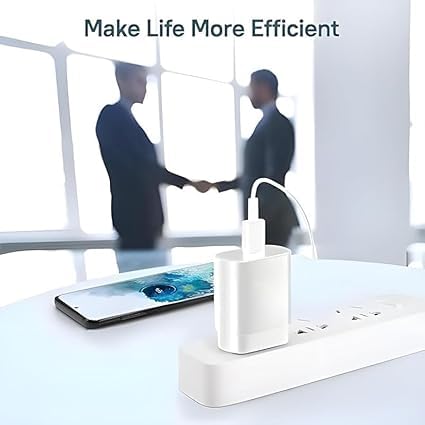 Image of Original 45W Fast Charger for Sam-Sung Galaxy S24 Plus 5G PD Original Like Charging Adapter via Type C Port Super Fast Wall Charge Adaptor for Phone,Android Type C USB Cable (PDC-White)(TOY15)