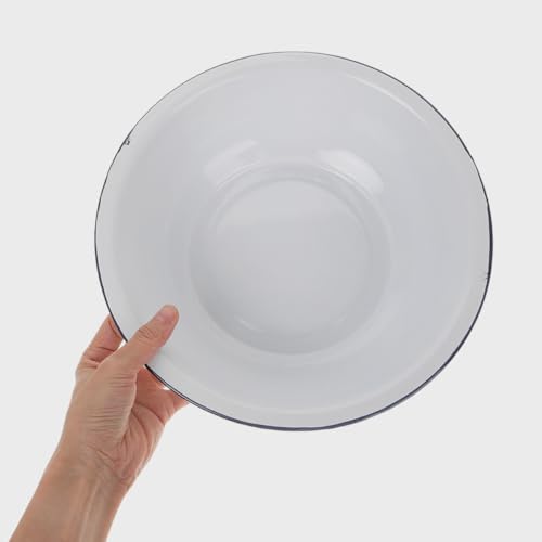 Tazón vintage esmaltado blanco 36 cm para cocina miniatura 4