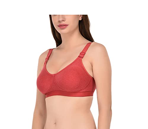 Image of Viral Girl Women's Wire-Free Cotton Hosiery Bra | Non-Padded, Full Coverage, Adjustable Straps | Soft Comfortable Innerwear with Hook & Eye Closure for Everyday Use
