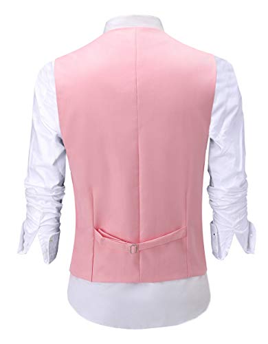 Ceehuteey Mens Double Breasted Vest Fashion Wedding Vest Shawl Lapel Suit Waistcoat Best Man3
