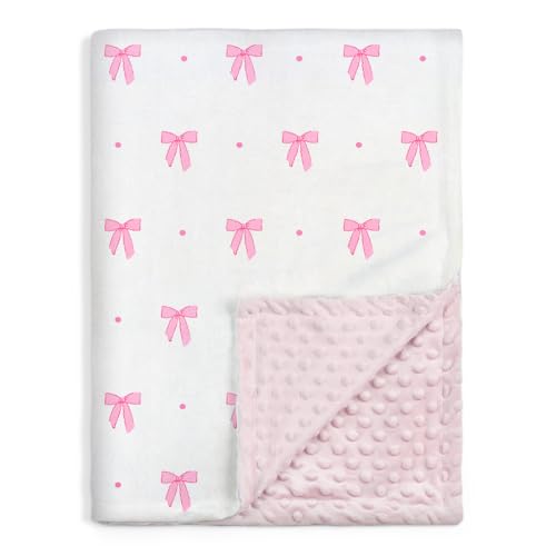 Image of SANDJEST Bear Minky Blanket 30 x 40 Inches, Gift for Christmas Birthday