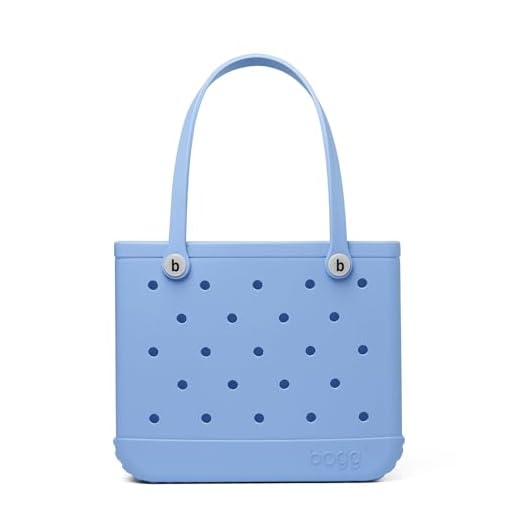 BOGG BAG BABY Small Waterproof Washable Tote for Beach Boat Pool Work School Sports 15x13x5.25 - Lightweight Cute Tote Bag - Durable Rubber Bags For Women - Unique Patented Design