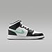 Jordan Big Kid's 1 Mid White/Green Glow-Black (DQ8423 103) - 6