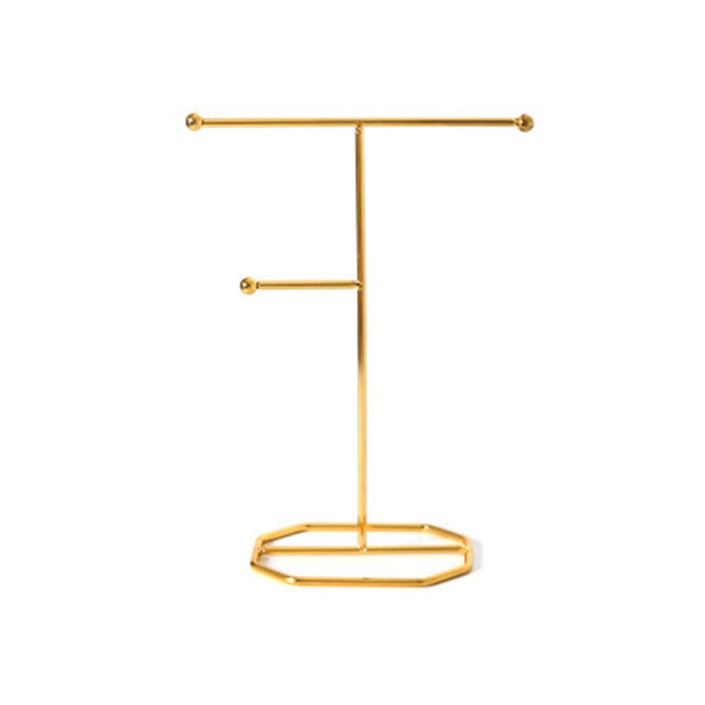 Jewelry Stand Necklace Holder, Metal Jewelry Tree Stand Organizer Jewelry Holder Organizer Necklace Holder Earring Holder for Necklaces Bracelet Earrings Rings