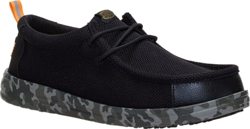 Image of HEYDUDE Men's Wally Work CE Slip-On Loafers | Lightweight CE-Certified Work Shoes | Water-Repellent & Slip-Resistant Outsole