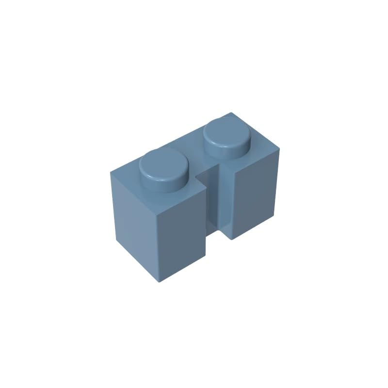 Gobricks 4216 Hinge Brick Brick Special 1x2 with Groove 50 Pieces GDS-798 Compatible with Lego Building Blocks Color:Sand Blue โ image 1
