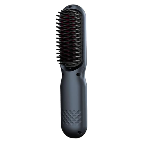 Liakyunf Brosse Lissante,Peigne Chauffant Rechargeable 3 Températures - Portable Brosse Lisseur Coiffant Cheveux | Pour Coiffage Volumisation Contrôle Des Frisottis Longs Courts Maison Voyage Fête