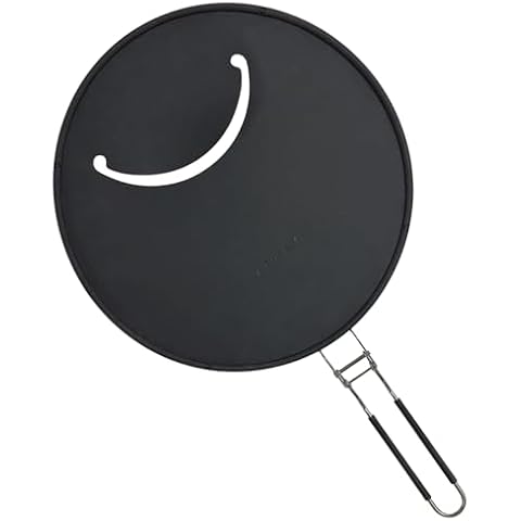 Splatter Screen for Frying Pan - Grease Oil Splatter Guard with Air Hole for Adding Food, Splash Guard for Pots, Pan, Skillet & Wok, Food Grade Silicone Splatter Screen - 13" Black Cover