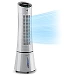 Klarstein Condizionatore Portatile Senza Tubo 55W, 5in1, Umidificatore, Climatizzatore Portatile Silenzioso con Night Mode, Ventilatore Aria Fredda, Raffrescatore d’Aria 180m³/h, Serbatoio da 6L