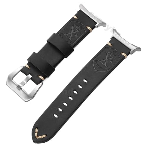 Bracelet de montre en cuir vintage pour Galaxy Watch Ultra 47mm sans espace