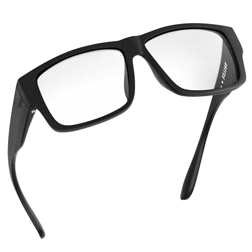 Image of TOROE Z87+ Polarized Safety Sunglasses Matte Black TR90 Frame, ANSI Rated Lens