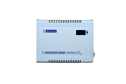 Image of Blue Star 4Kva Electronic Voltage Stabiliser (Vs415Dta-Gt) With Digital Display For 1 Ton, 1.5 Ton Acs (150V-280V, White)