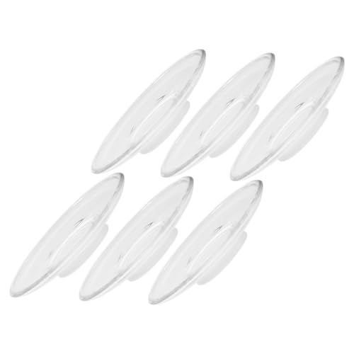 MUCKLILY Set of 6 Glass Coasters Tea Cup Saucers Elegant Serving Dishes Heat Protection for Home Decor Bar Restaurant