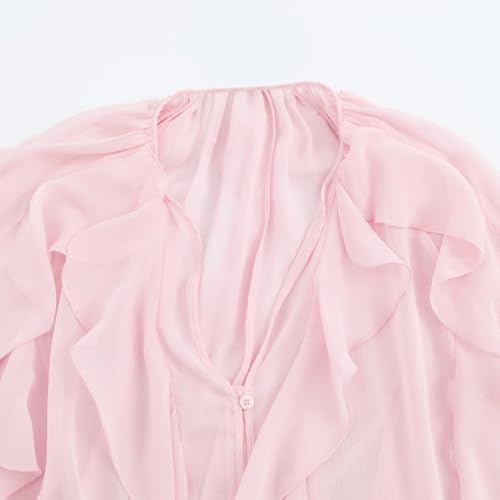 Tee Shirts for Women Fall Summer Long Sleeve Vneck Tiered Basic Tops T Shirt Women 2025 Regular Fit4