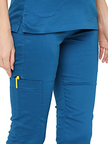 Image of Associated Uniforms Womens Cotton Slim Fit Scrub Suit with Lycra /Spandex /Stretch feel (LYCO)