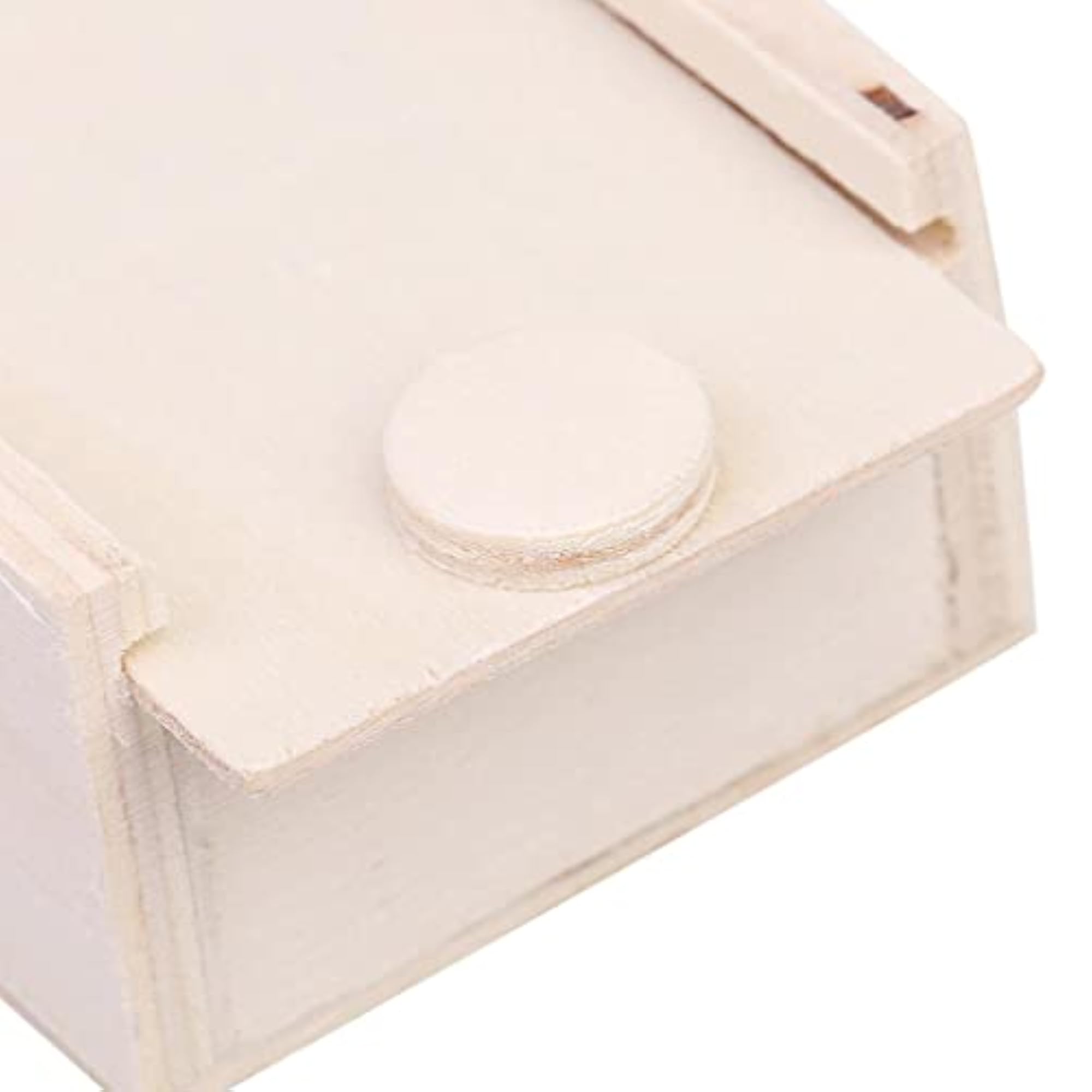 Unfinished Wood Mini Jewelry Box Pencil Case