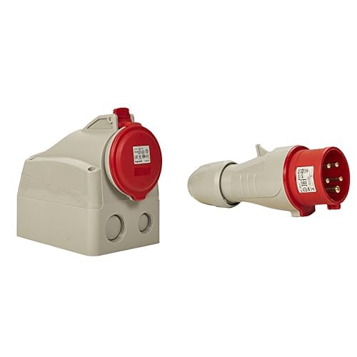 Fiche mobile droite P17 IP44 pour connecter vos machines 380V