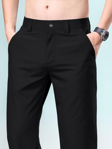 Image of TAGDO Men's Casual Trousers | Casual Pants | Cotton Pant for Men | Multi-Pocket Travel & Hiking Wear | Regular Fit | Utility D-Ring (2056)