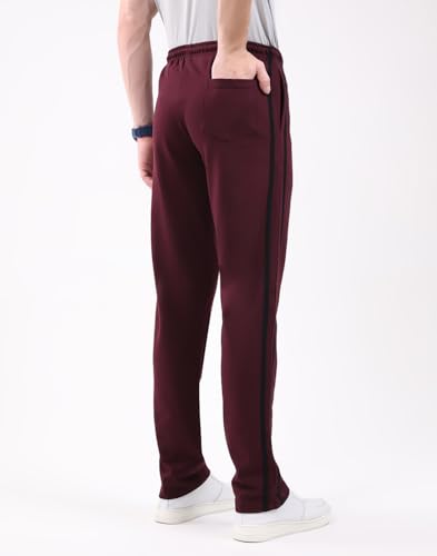 Image of Monte Carlo Men's Regular Fit Solid Track Pants | Drawstring Closure | Side Pocket Sports Lower | Comfortable & Stylish Lower for Men's