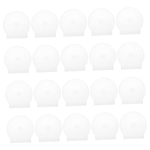Ciieeo 20Pcs Transparent Plastic CD Storage Box Semicircular Design Case for Optical Disks Lightweight Compact Shell for Quick Access for Organizing