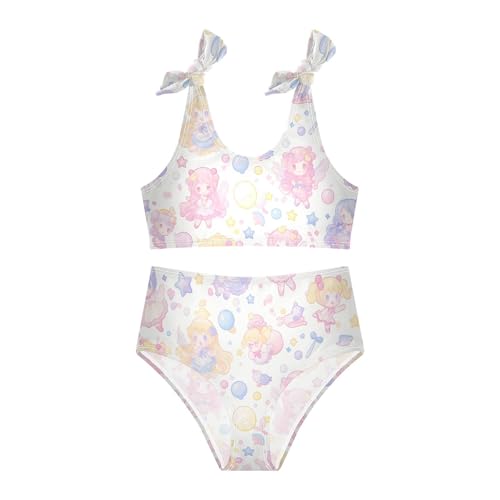 KLL Cute Cute Fairy Girls Two Piece Bikini Set Scoop Neck Swimsuit Swimming Suits Cute Shoulder Strap3