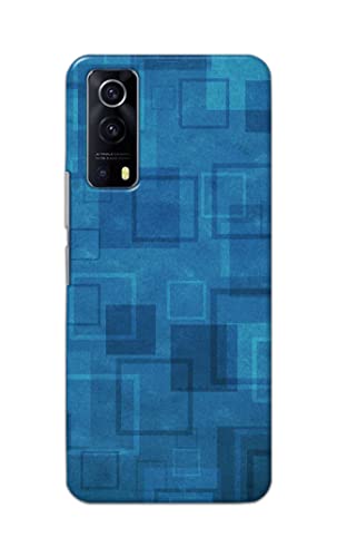 Image of Printed Hard Back Cover Case for Vivo Y53S | Vivo IQOO Z3 Back Cover (Plain Azure Blue) -1302