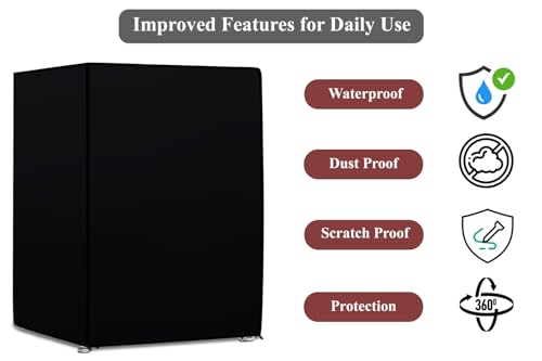 Image of The Furnishing Tree Washing Machine Cover Black Compatible for Bosch 7 Kg Fully-Automatic Front Loading WAJ2006EIN - D x W x H : ( 61x61x86.4 CM )