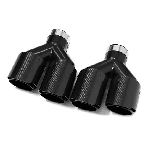 Cola de escape universal en forma de Y con doble salida para coche (ID 60mm / OD 101mm) 2