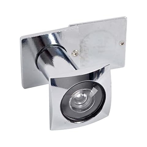 Door Viewer Peephole, Solid Brass 220-degree Door Viewer with Heavy Duty Rotating Privacy Cover for 1-3/8" to 2-1/6" Doors for Home Office Hotel (Square-Silver) Cover
