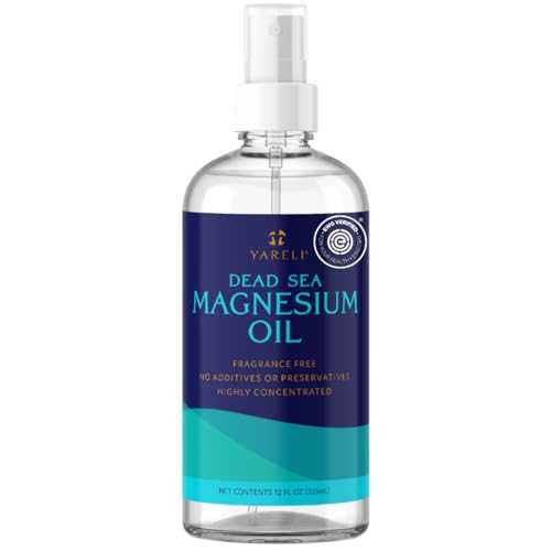 Yareli Magnesium Oil Spray Ultra Absorbent High Strength Dead Sea Magnesium 12oz for Better Sleep and Muscle Relaxation