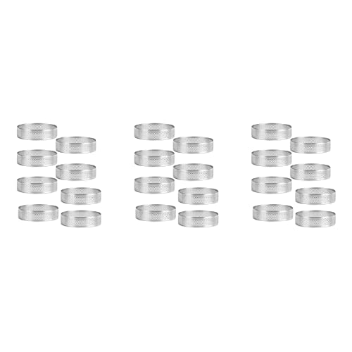 Anillos de tarta perforados en acero inoxidable para horneado homogéneo, pack de 24 2