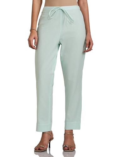 Image of Amazon Brand - Myx Women Cotton Rich Slim Pants (Available in Plus Sizes)
