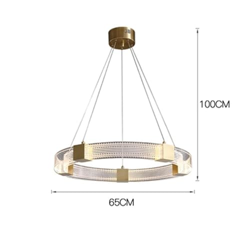 Lustre table manger 3 couleurs d'éclairage plafonnier salon chic s - 6