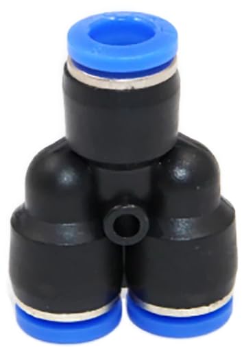Pneumatic Y Connector Hose Connector IQS 10mm Pack of 3, Black/Blue, Y-Verbinder diameter 10mm - Image 3