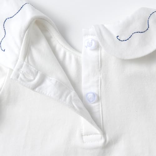 Image of Toddler Kids Girls Boys Basic Peter Pan Collar Tee Shirt T-Shirts Tops Bottom Long Sleeve Solid Blouse