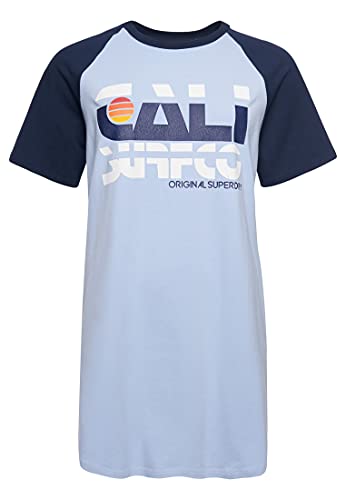 Superdry Vestido de Camiseta raglán Cali Surf para Mujer, Forever Blue, S
