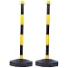Generic 2pcs Warning Post Emergency Stop protetraffic Delineator Posts Driving Cones for Training Parking lot Post chainboss Stanchion Post Base Costumes for Adults Cell Plastic Road Pile