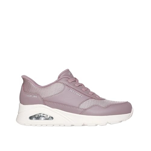 Skechers Uno Banksia Sneaker, Deauville Mauve Duraleather/Mesh, da Donna, Taglia 40