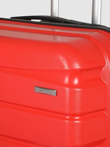 Image of Teakwood 76 CM Unisex Trolley Bag for Travel, Hard Cabin Trolley Large Travel Suitcase Bag, Lock System 360 Degree 8 Rotating Wheels (76 CM, RED)
