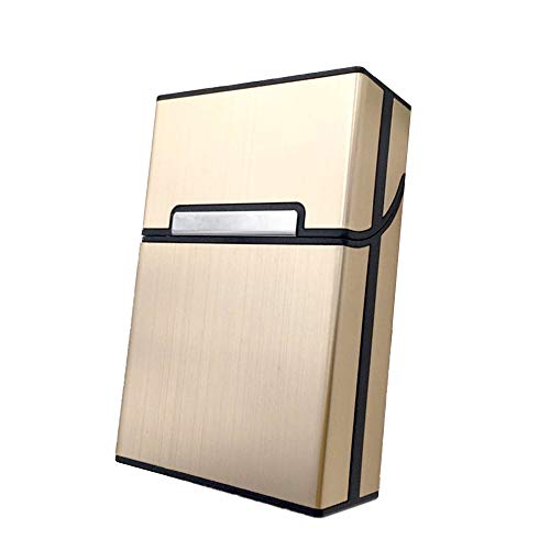 Caja de Cigarrillos de Aluminio Ligero, Portatil Caja Cigarillo con Cierre Magnético, Caja de Cigarrillos Metal para Cigarrillos Tabaco...