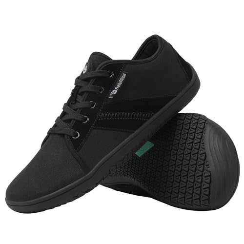 Freiluftkind® Baker (Größe 45 Schwarz) – gesunde Barfußschuhe Sneaker – Sneaker Barfußschuh für den Alltag – Entlasten Füße, Gelenke & Körper – Barfußschuhe für Damen und Herren