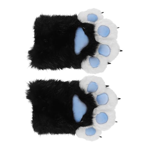 Guantes de garra de animal cosplay de poliéster negro ergonómicos para teatro