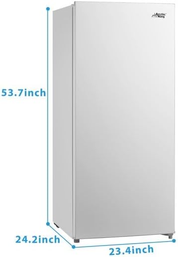 Modern Convertible Freezer/Refrigerator, Reversible Door Hinge, Shelves - 7.1 Cu ft Capacity (NEW White)