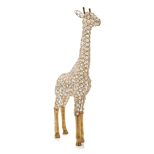 Modern Day Accents 5741 Jirafa Large Gold Cristal Giraffe Sculpture,
